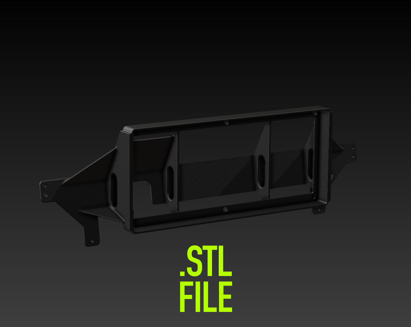 Dash adapter for Holley 12.7" Pro Dash STL File - 1991-1993 GM B-Body