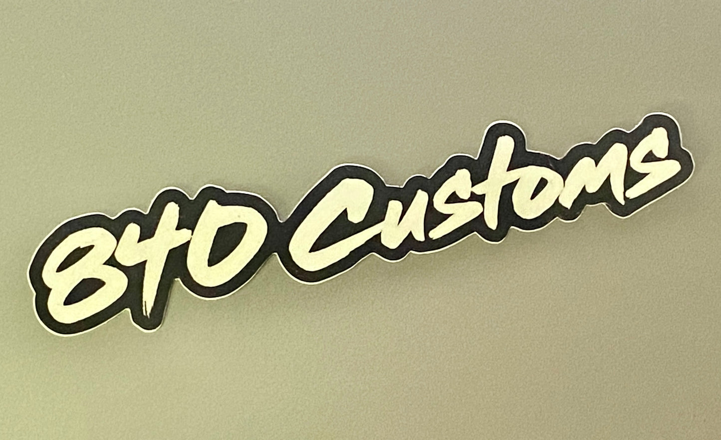 840 Customs Horizontal Decal