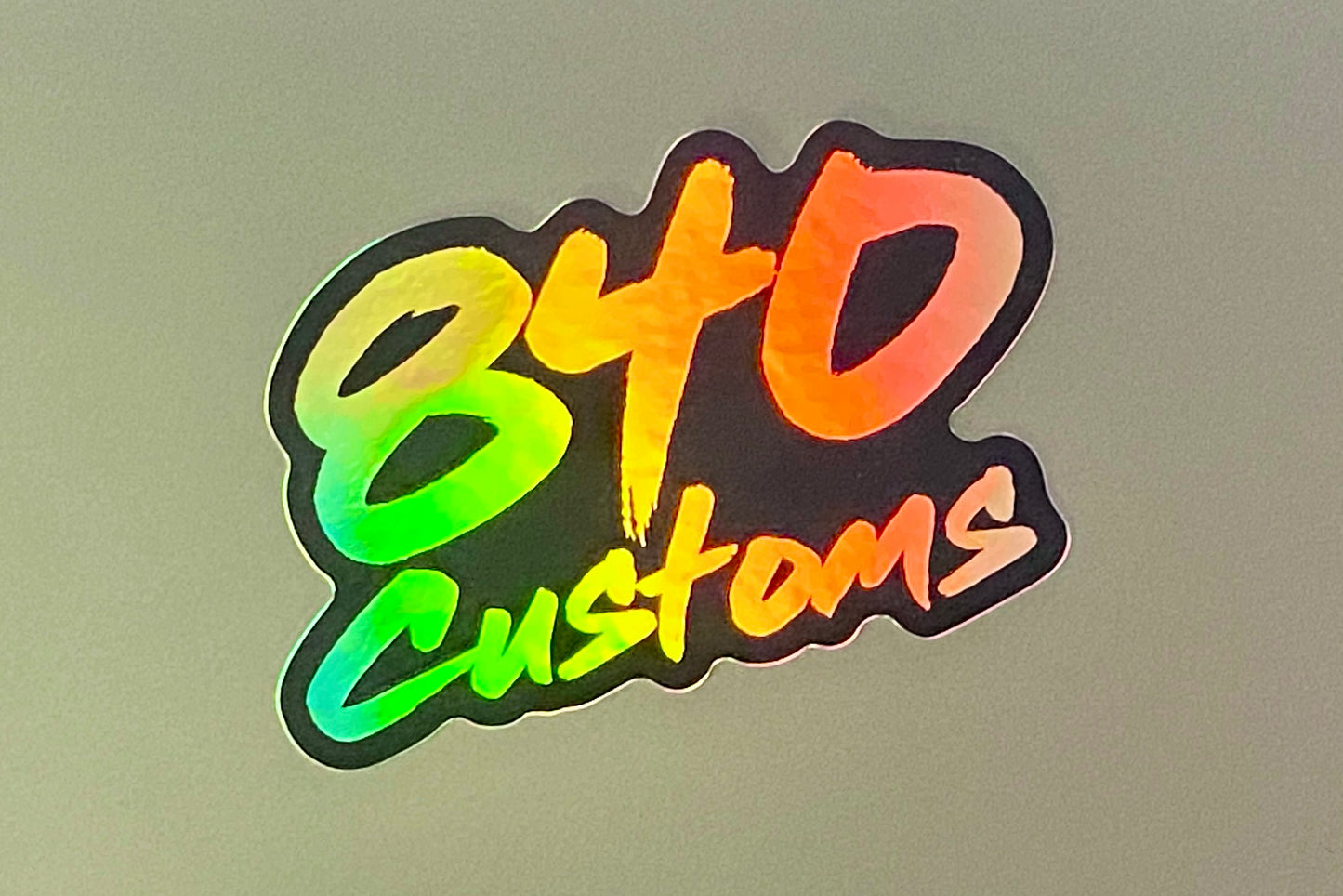 840 Customs Oil Slick Decal