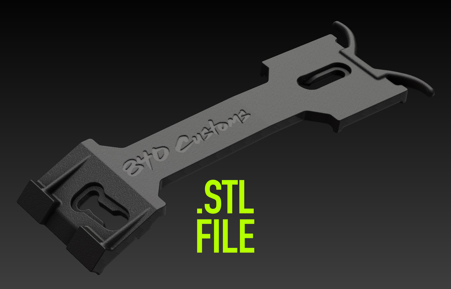 Tailgate Lower Trim Clip STL File - 1991-1996 GM B-Body Wagon